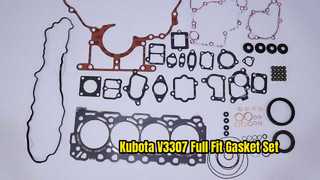 Set guarnizioni per riparazione perdite motore Kubota V3307 - Kit di tenuta per revisione completa per la costruzione di escavatori
